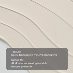 Sheer transparent Revision Skincare Intellishade TruPhysical Clear mineral moisturizer texture swatch (101)