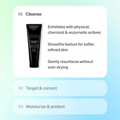Revision Skincare Triple-Action Exfoliator tube with physical chemical and enzymatic actives for resurfacing (108)