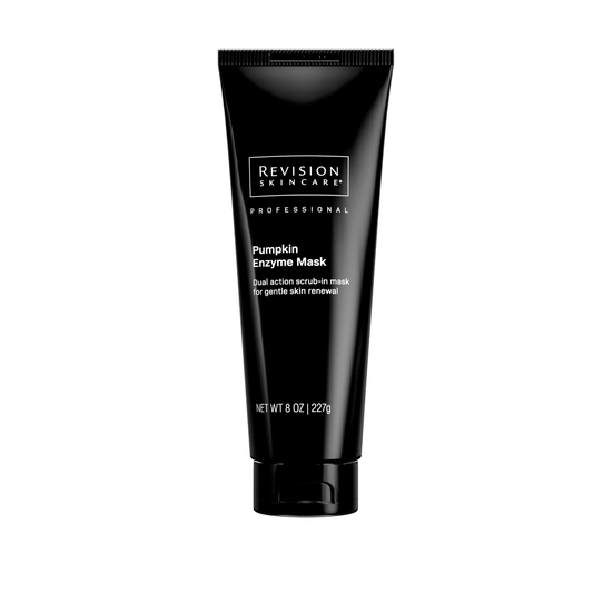 Black tube of Revision Skincare Pumpkin Enzyme Mask on a white background