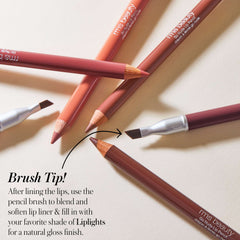 Go Nude Lip Pencils fanned out showing built in brush tip for blending 2