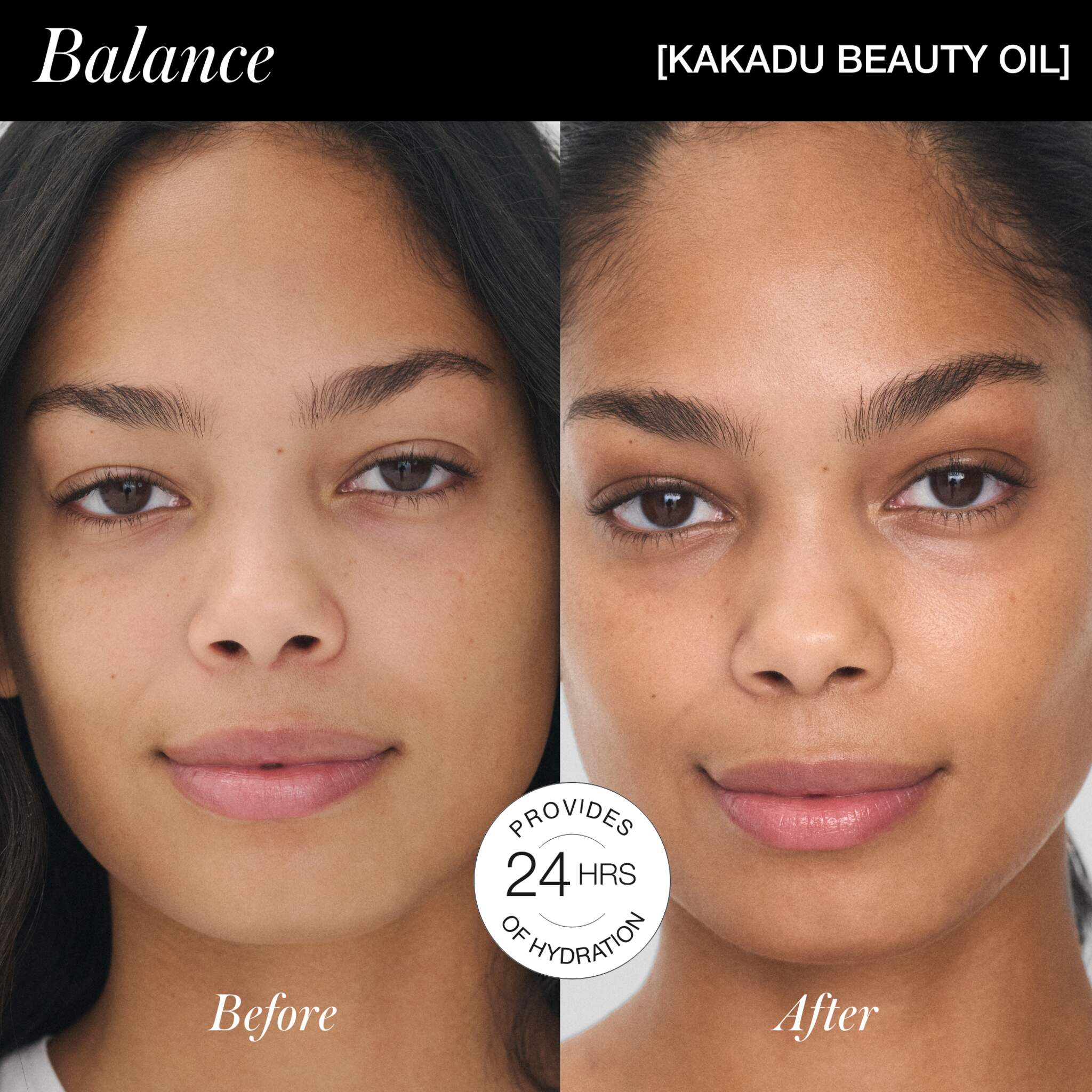 Bare skin compared to Kakadu Beauty Oil application on tan skin