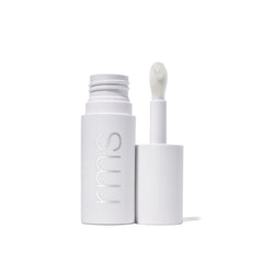 RMS Beauty lip oil in Adrianna shimmer shade with open cap 1