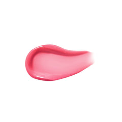 Karolina lip oil swatch showing coral pink glossy finish 2