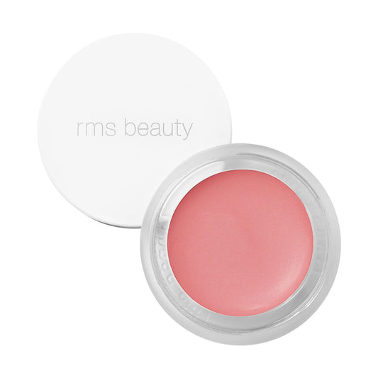 RMS Beauty Lip2Cheek in Demure a soft pink cream blush and lip tint in an open jar 1