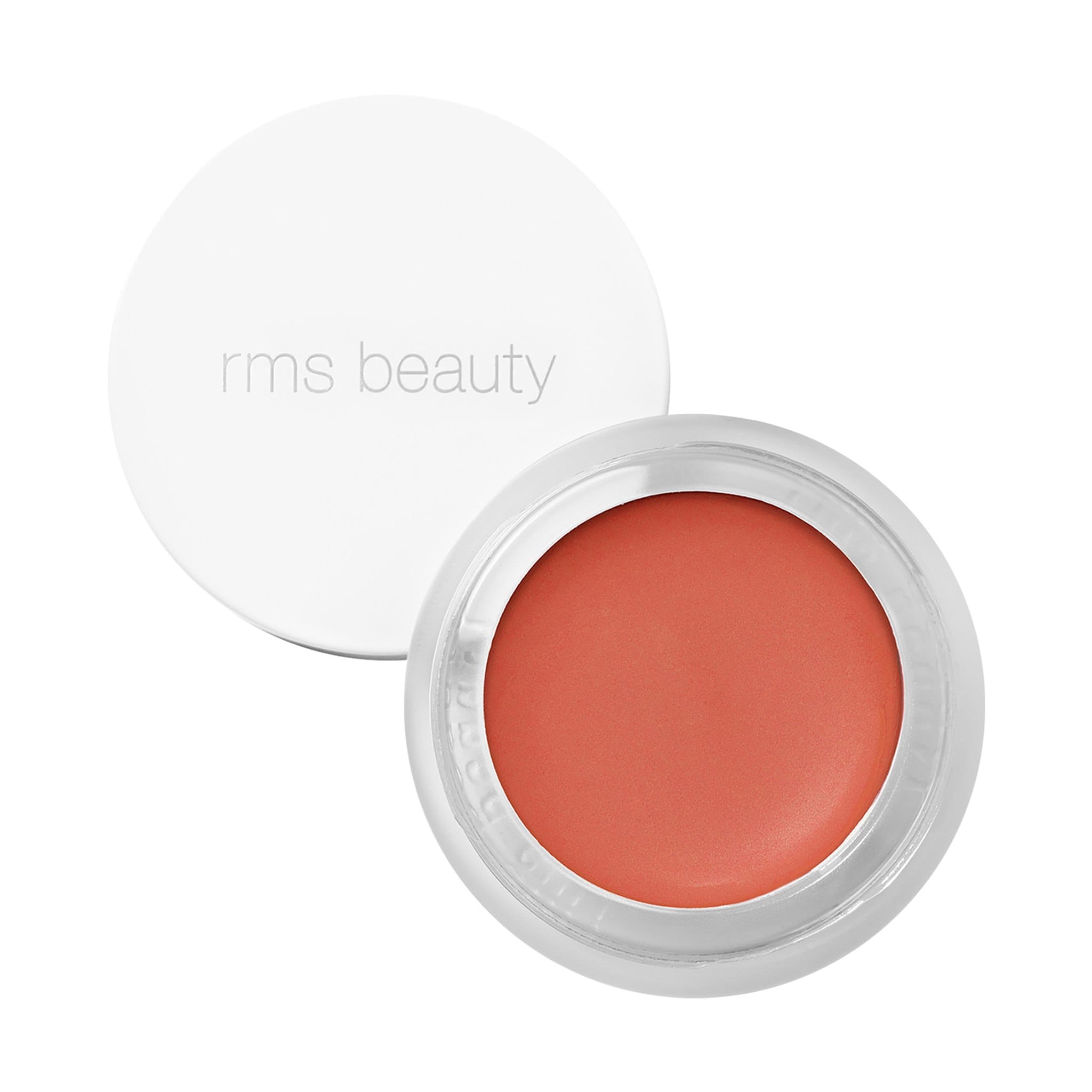 RMS Beauty Lip2Cheek in Modest a warm terracotta cream blush and lip tint in an open jar 1