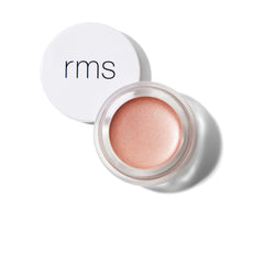 RMS Beauty Luminizer Crystal Slipper swatch showing a rose gold cream highlighter 1