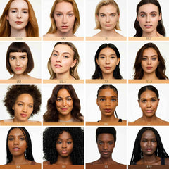 RMS Beauty ReEvolve foundation shade finder with sixteen shades on diverse skin tones 5