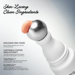 Key ingredients zinc oxide caffeine tightenyl and glowplex complex 10