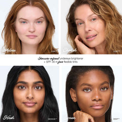 Shade guide showing Adore Cherish Hush and Swoon on four models 4
