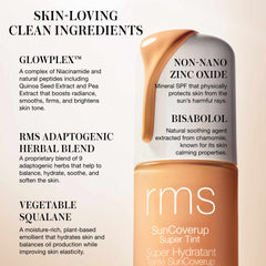 RMS Beauty SunCoverup Super Tint clean ingredients GlowPlex zinc oxide and bisabolol 5