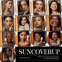 RMS Beauty SunCoverup Super Tint SPF 50 shade finder across thirteen skin tones 4