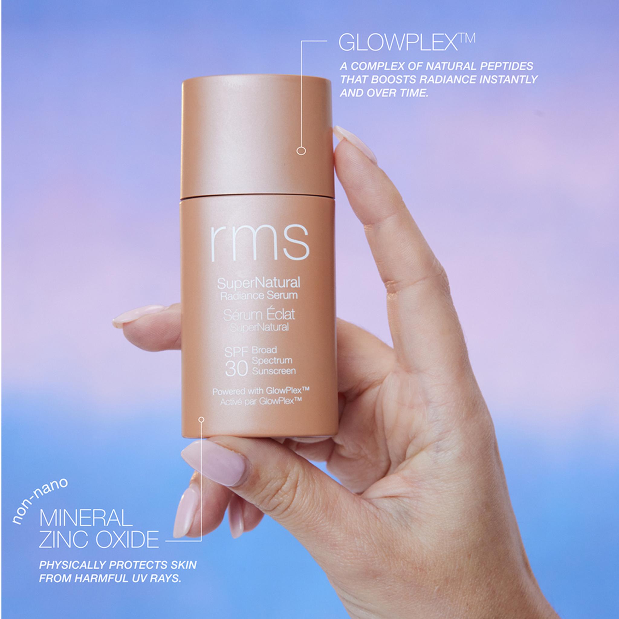 RMS Beauty SuperNatural Radiance Serum GlowPlex and non-nano mineral zinc oxide 4
