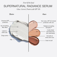 RMS Beauty SuperNatural Radiance Serum comparison versus chemical SPF tints 7