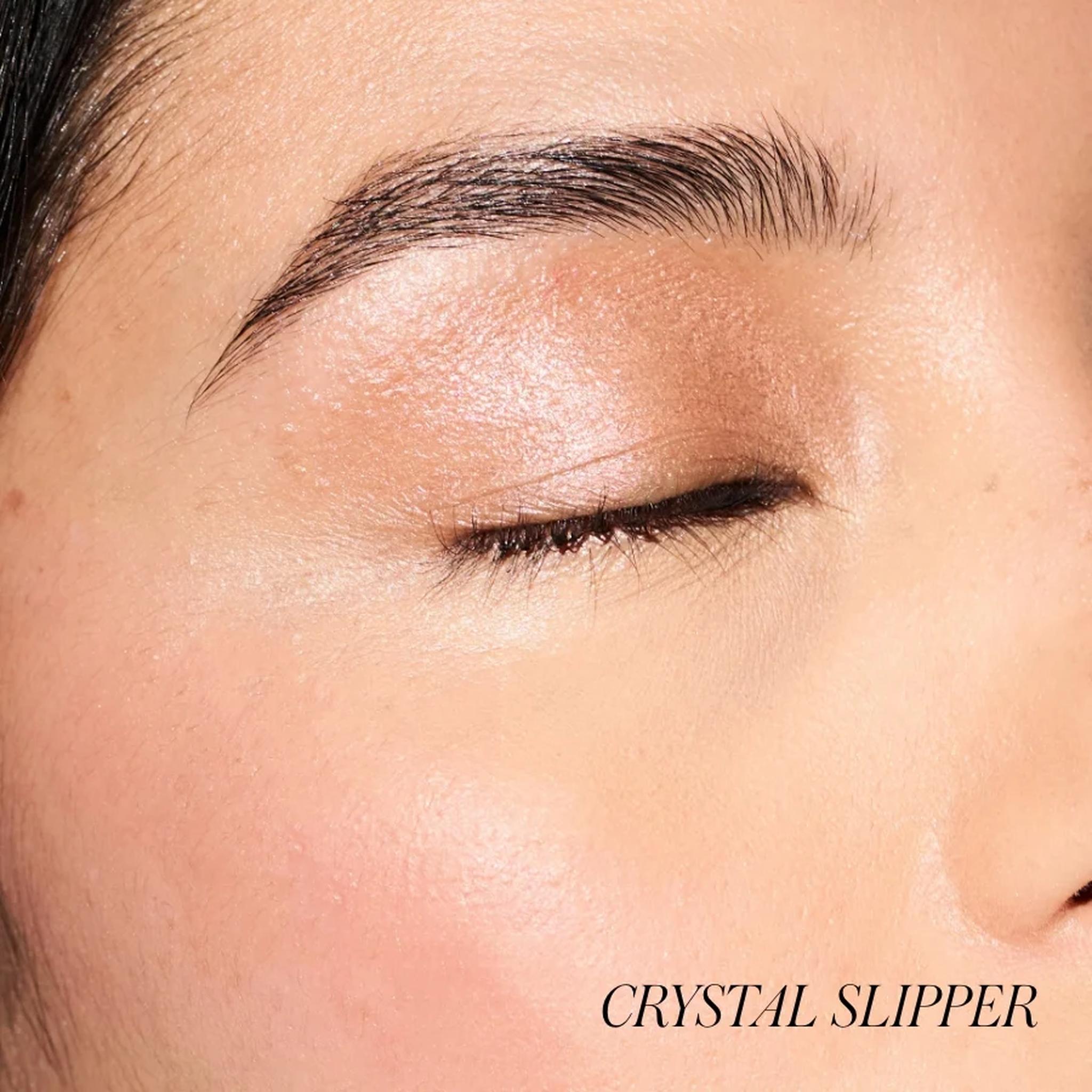 RMS Beauty Eyelights Crystal Slipper shade applied on the eyelid in a close-up shot 2