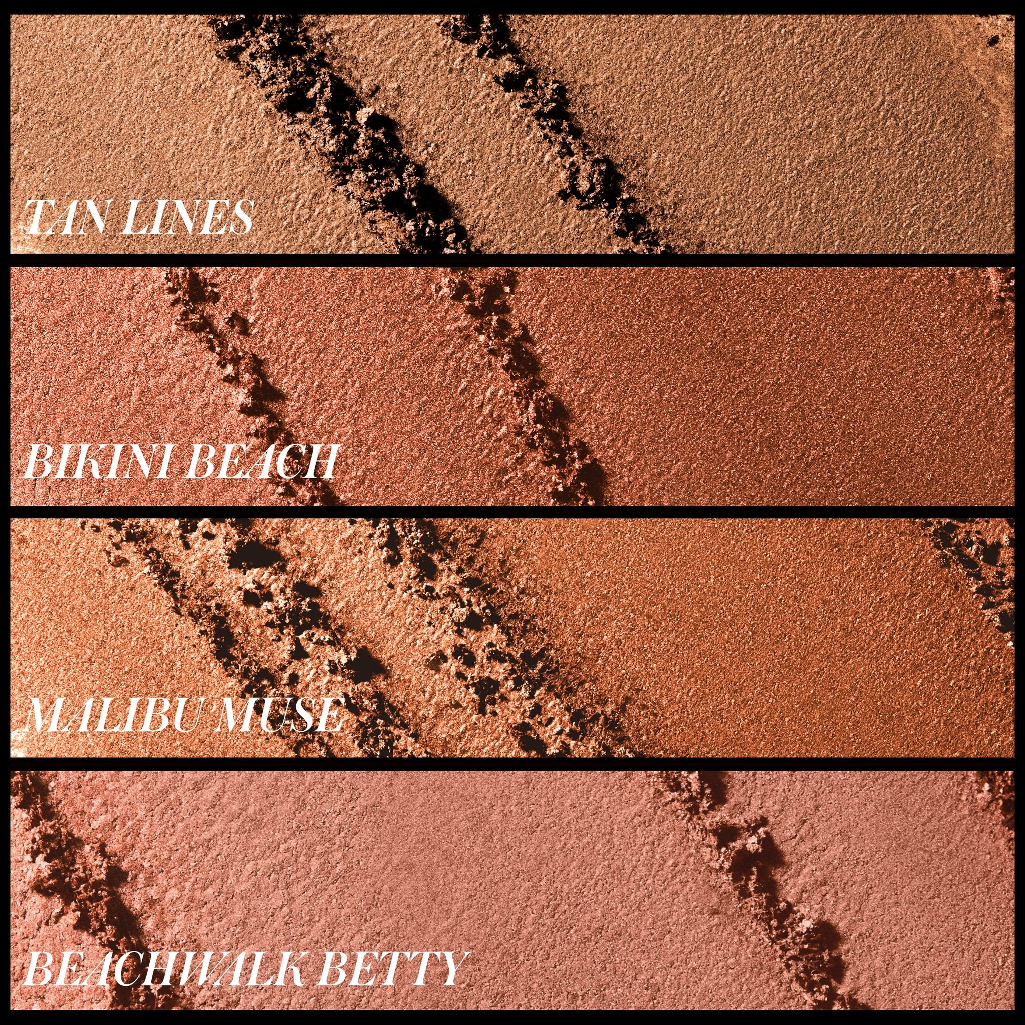 RMS Beauty ReDimension Hydra Bronzer four shade swatches stacked together 4