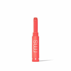 RMS Beauty lipstick in Ruby Moon shade with rms logo on tube 1