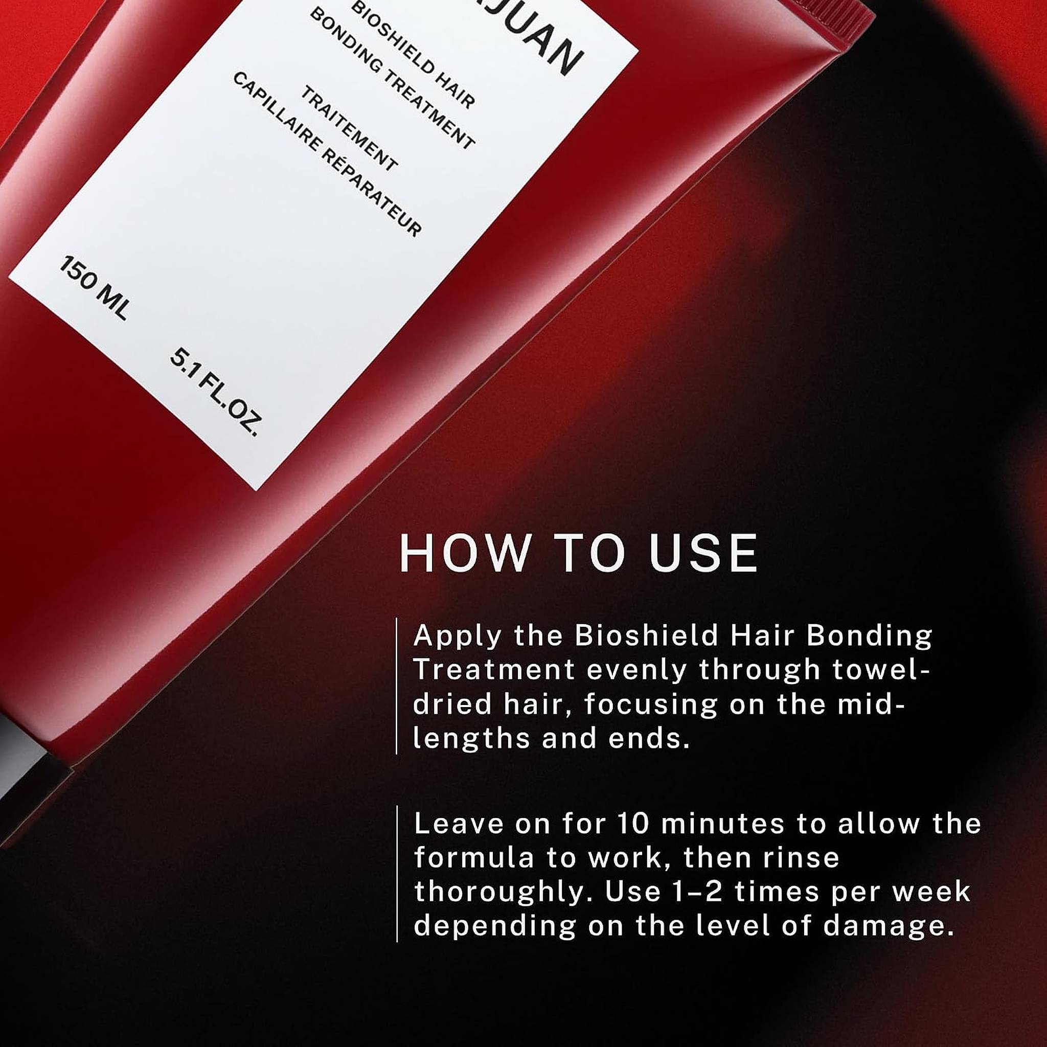 How to use SACHAJUAN Bioshield Hair Bonding Treatment on towel dried hair