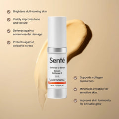 Senté Defense C Serum 30ml vitamin C brightening serum that improves skin tone texture and luminosity for sensitive skin