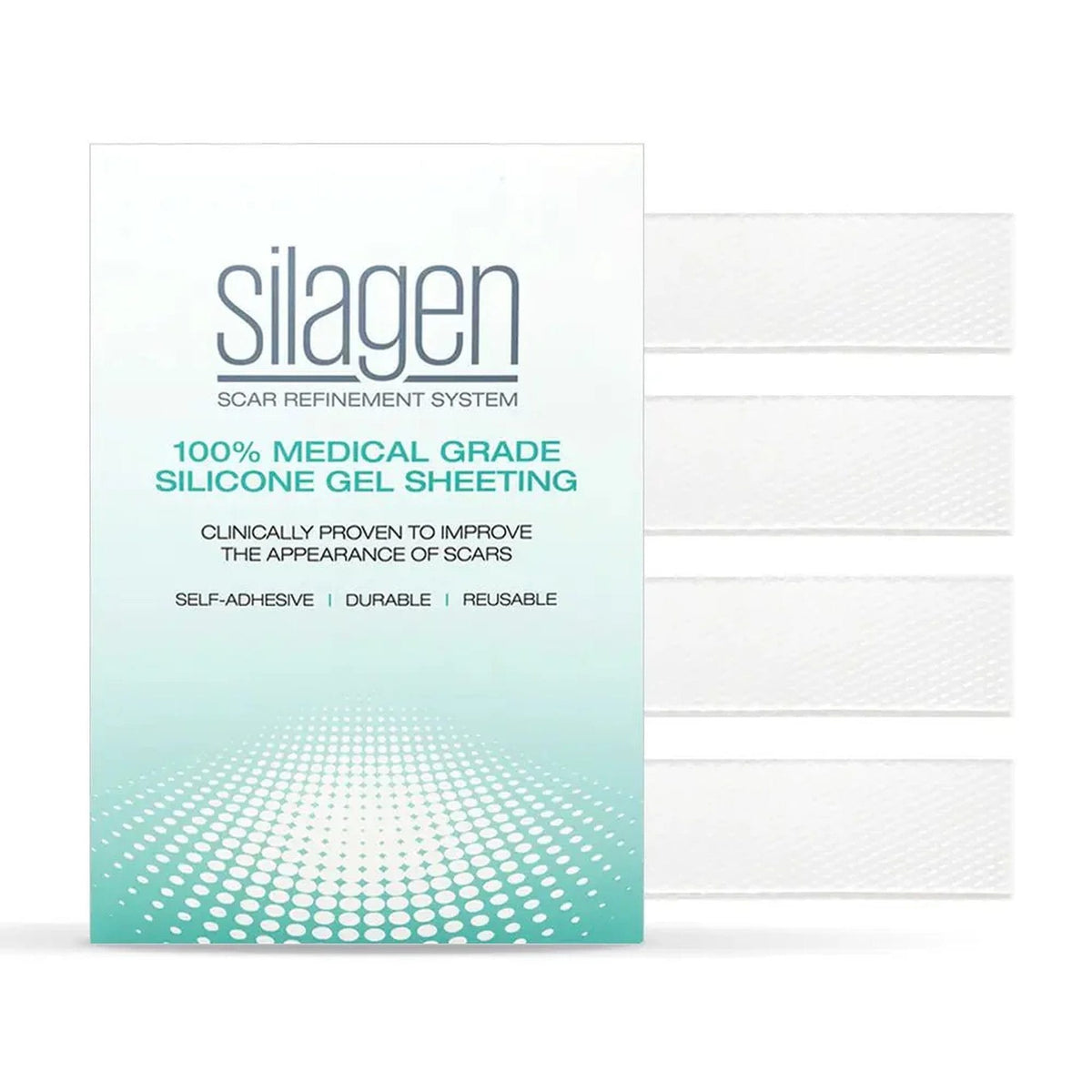 Silagen scar refinement system medical grade silicone gel sheeting box with strips