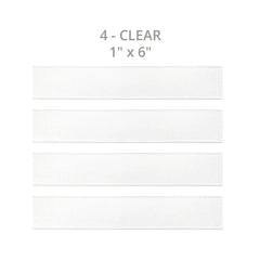 Silagen clear silicone scar sheeting strips 4 pack 1 inch by 6 inches