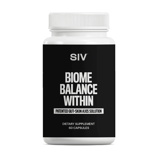 SIV Biome Balance Within capsule bottle with patented gut-skin axis label