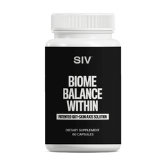 SIV Biome Balance Within capsule bottle with patented gut-skin axis label