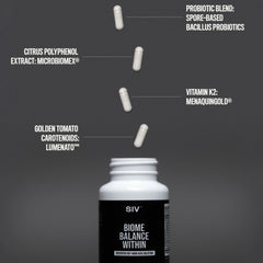 SIV Biome Balance Within key ingredients including probiotics and vitamin K2