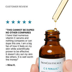 Five star customer review of CE Ferulic vitamin C serum