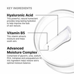 SkinCeuticals Hydrating B5 Gel key ingredients: hyaluronic acid, vitamin B5, and advanced moisture complex