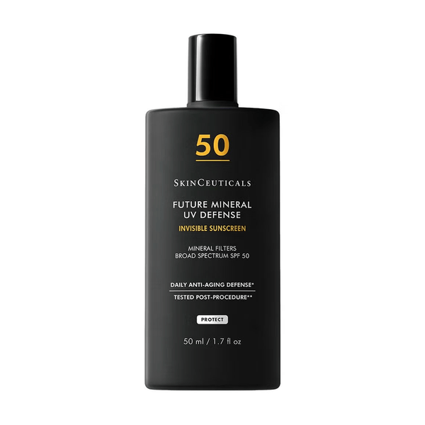  SkinCeuticals Future Mineral UV Defense SPF 50 Invisible Sunscreen 50ml bottle. Available at Exclusive Beauty Club
