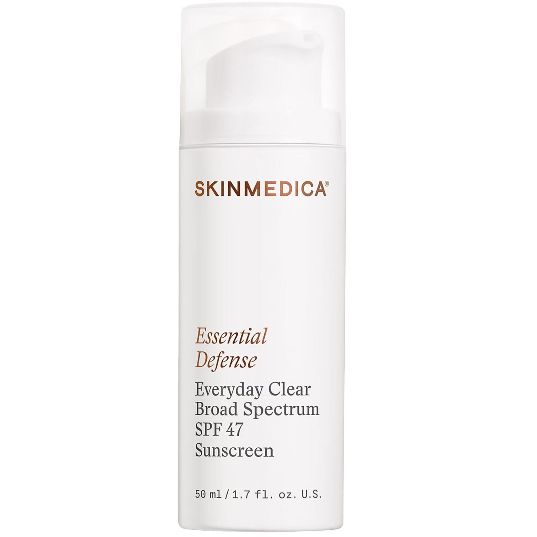SkinMedica Essential Defense Everyday Clear Broad Spectrum SPF 47 Sunscreen 50ml pump bottle