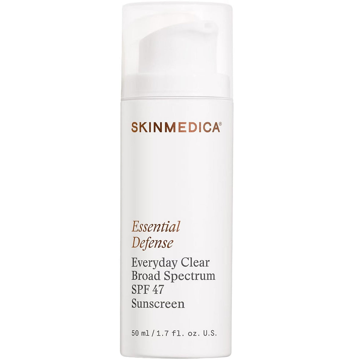 SkinMedica Essential Defense Everyday Clear Broad Spectrum SPF 47 Sunscreen 50ml pump bottle