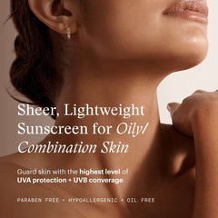 SkinMedica Essential Defense SPF 47 sheer lightweight sunscreen for oily and combination skin UVA UVB protection