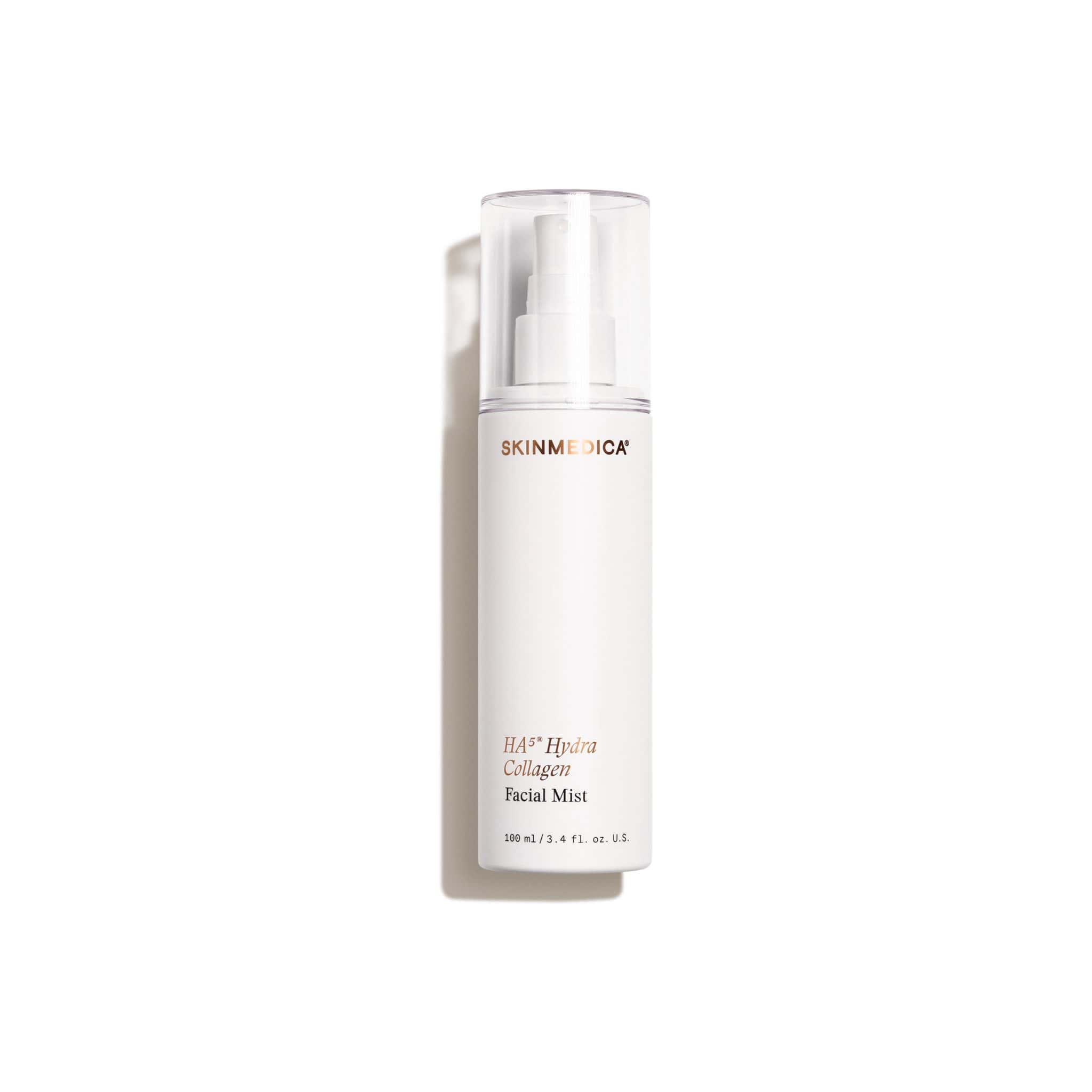 SkinMedica HA5 Hydra Collagen Facial Mist 100ml full size pump bottle on white background