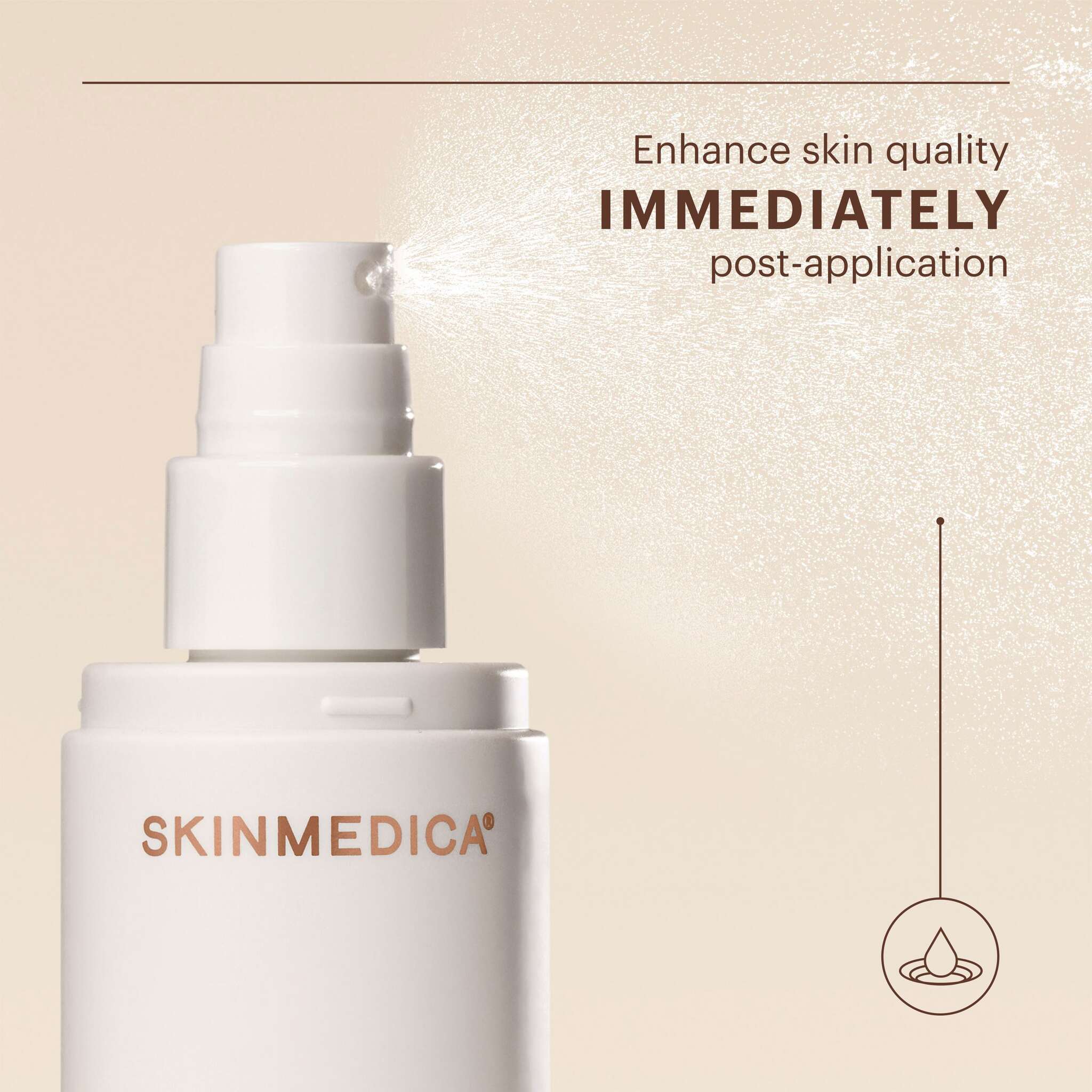 SkinMedica HA5 Hydra Collagen Facial Mist bottle spraying fine mist to instantly enhance skin quality post-application