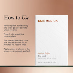 SkinMedica Instant Bright Eye Mask box with application instructions