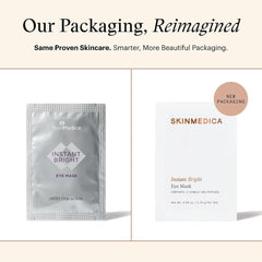 SkinMedica Instant Bright Eye Mask old versus new packaging design