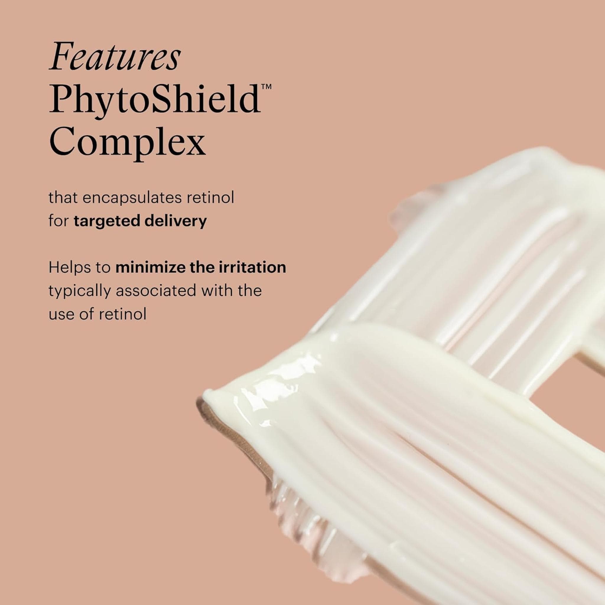 SkinMedica Retinol Complex 0.5 featuring PhytoShield Complex for targeted retinol delivery with reduced irritation