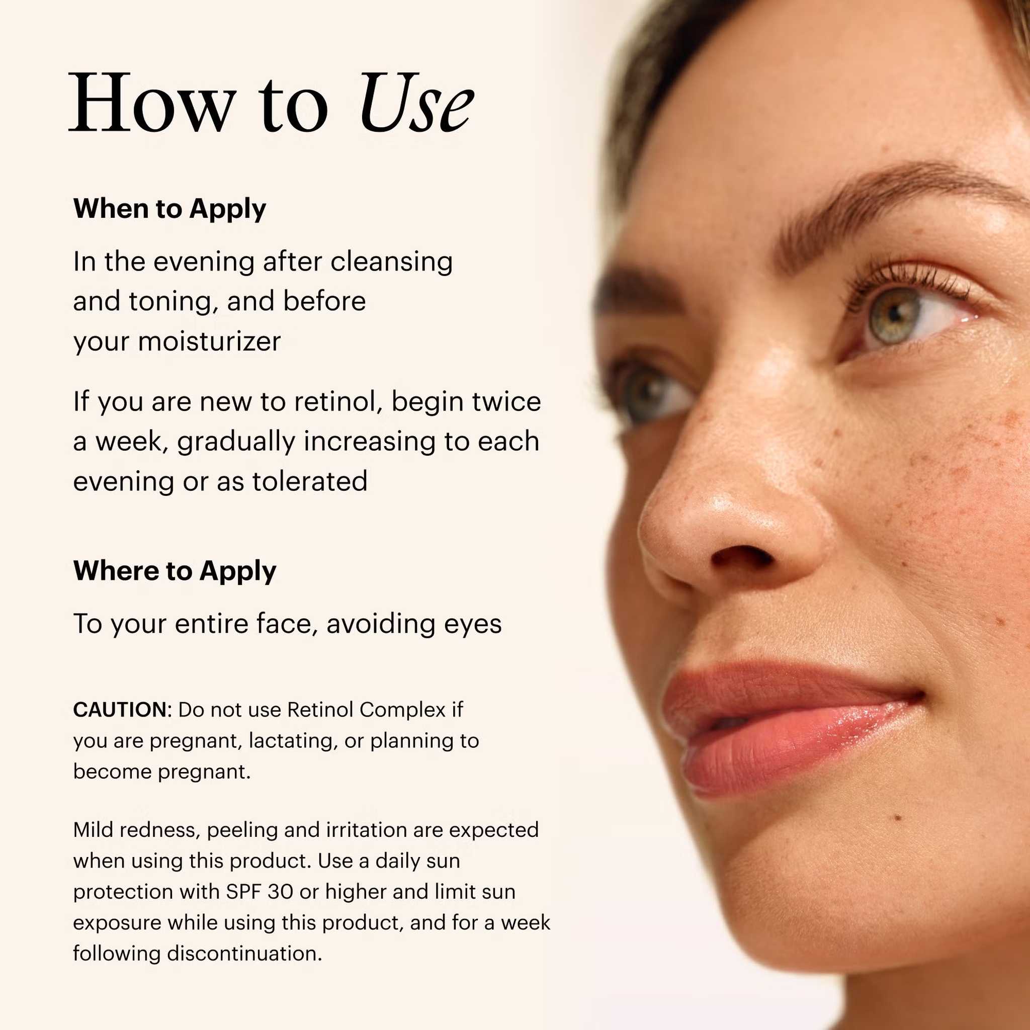 How to use SkinMedica Retinol Complex apply nightly after cleansing before moisturizer