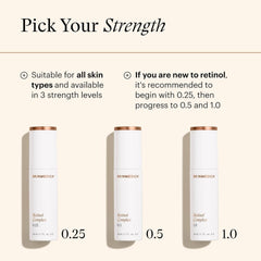 SkinMedica Retinol Complex available in three strengths: 0.25, 0.5, and 1.0