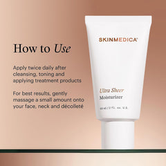 How to use SkinMedica Ultra Sheer Moisturizer on face neck and décolleté