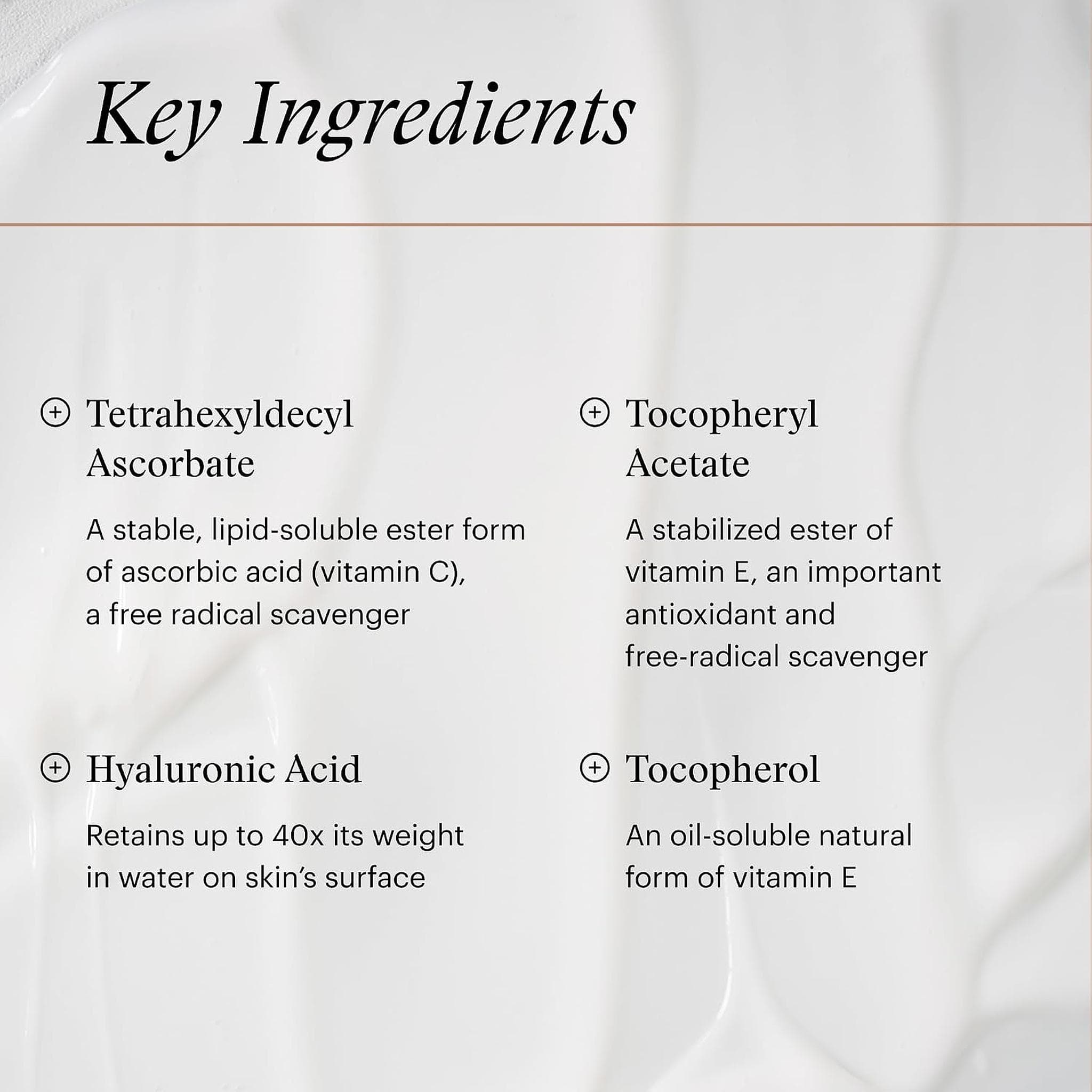 SkinMedica Ultra Sheer Moisturizer key ingredients vitamin C vitamin E and hyaluronic acid