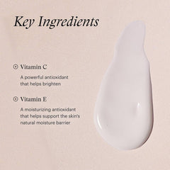SkinMedica Vitamin C+E Complex key ingredients vitamin C and vitamin E with cream swatch
