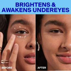 Brightens and awakens undereyes before and after application