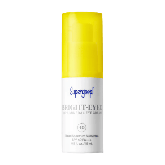 Supergoop Bright-Eyed 100% Mineral Eye Cream SPF 40 tube
