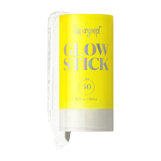 Supergoop Glow Stick SPF 50 with nourishing oil swatch