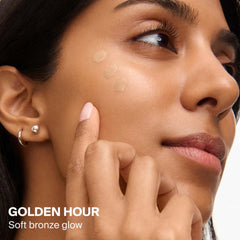 Golden Hour shade soft bronze glow applied on cheek 3
