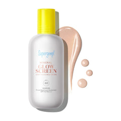 Supergoop Glowscreen Drops SPF 40 in Sunrise with swatch 1