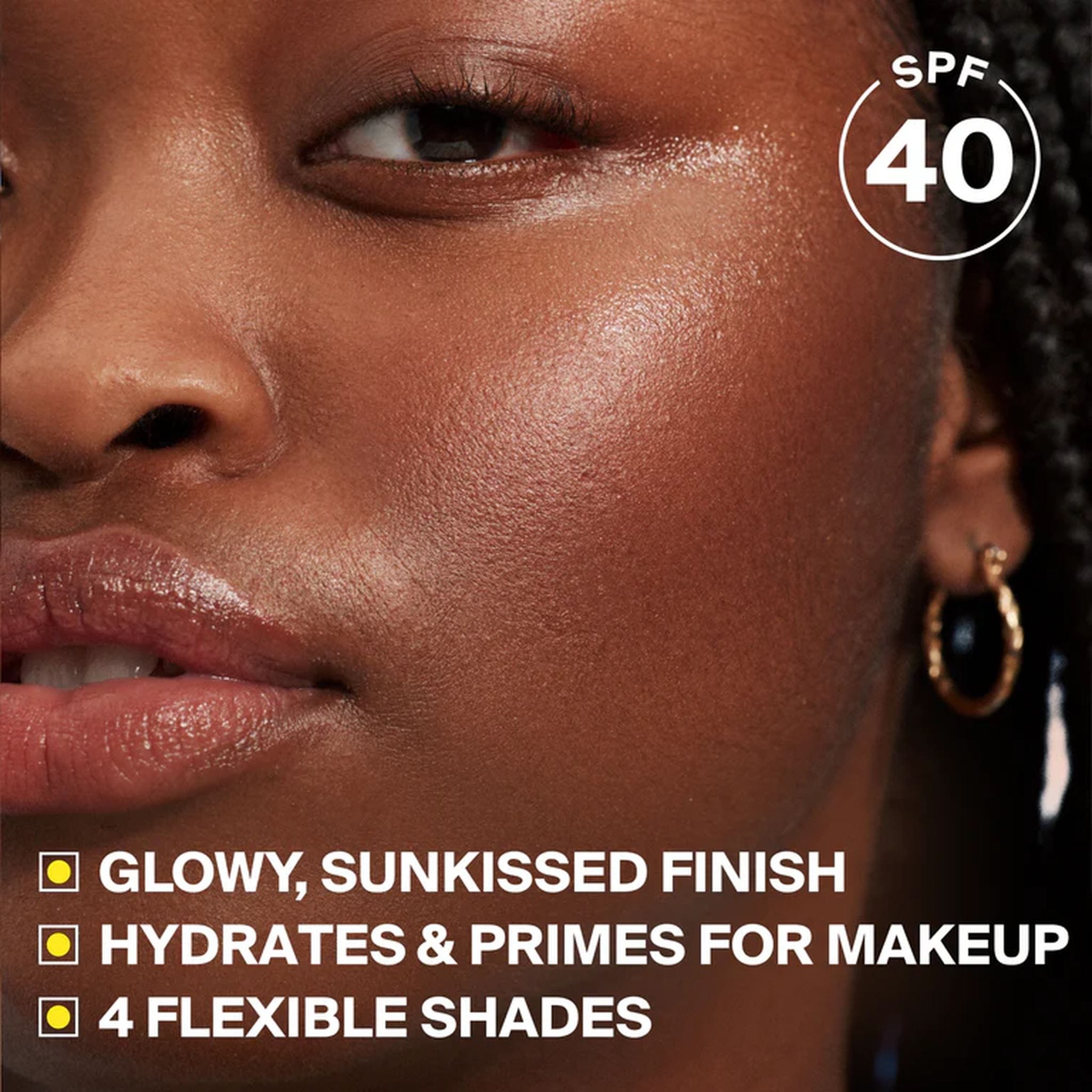Applying Supergoop Glowscreen SPF 40 for a glowy sunkissed finish in 4 flexible shades 5