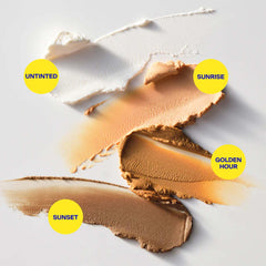 Untinted Sunrise Golden Hour and Sunset shade swatch comparison